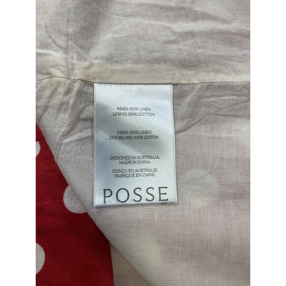 Posse 'Alice' Red Linen Mini Dress Size XXS - Picture 5 of 5